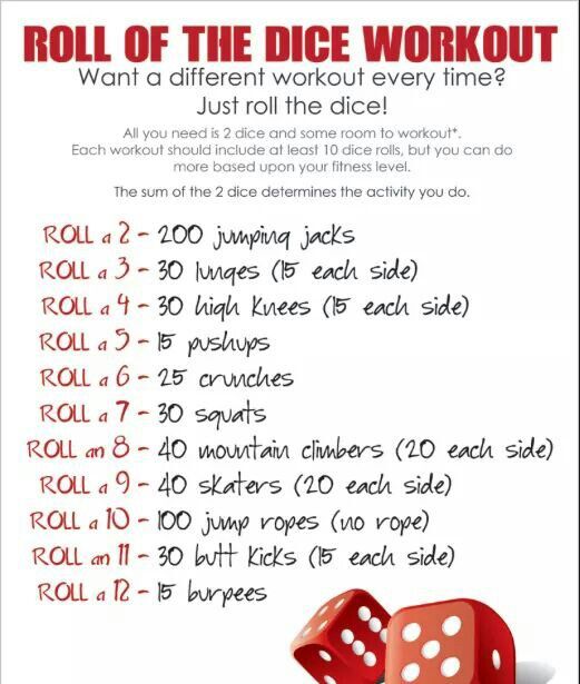 Roll of the Dice Workout